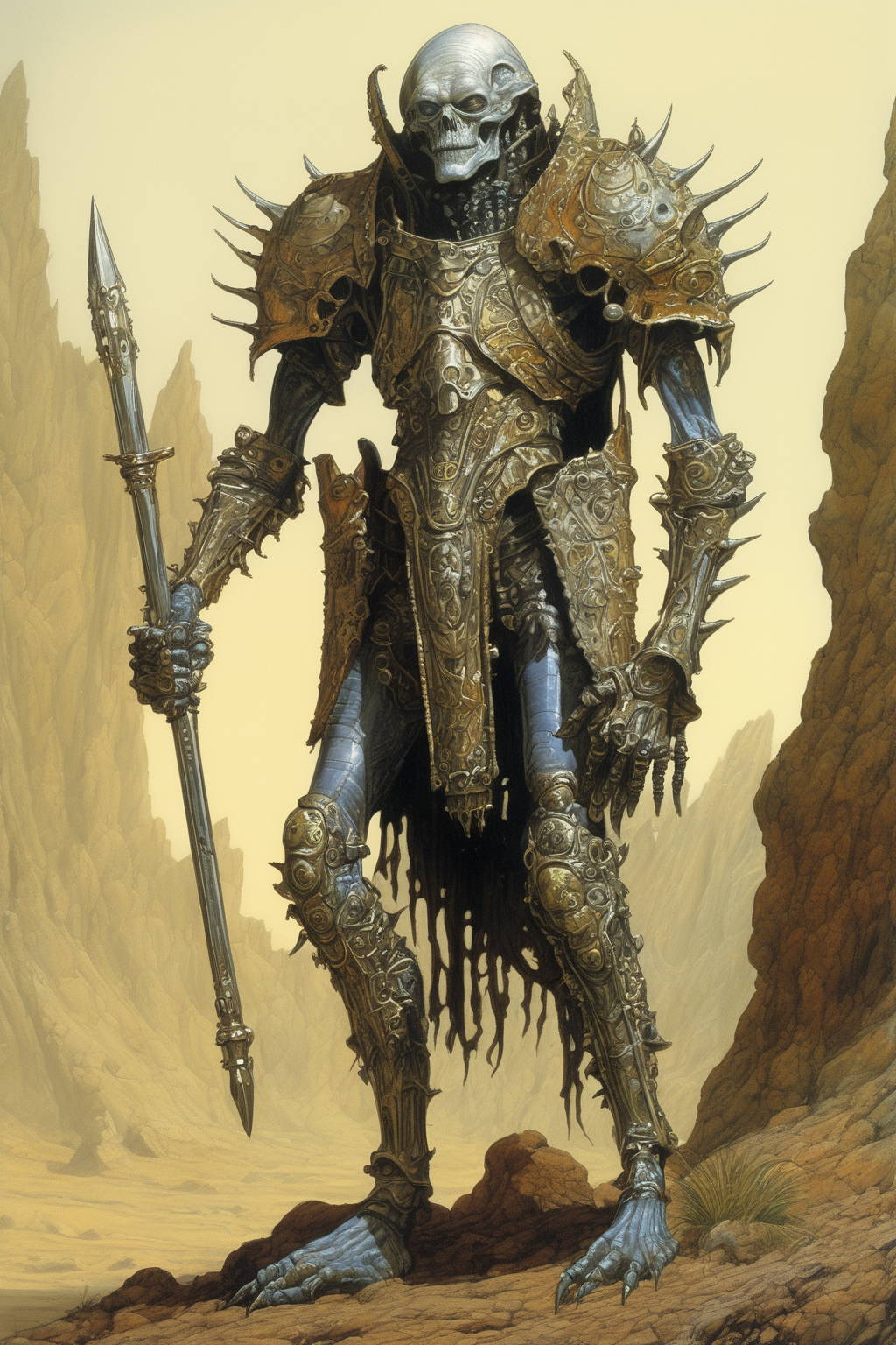 00195-1069795453-John Blanche Style - a alien humanoid race from another realm, wearing armour made of bone, character creation, high fantasy Mic.png